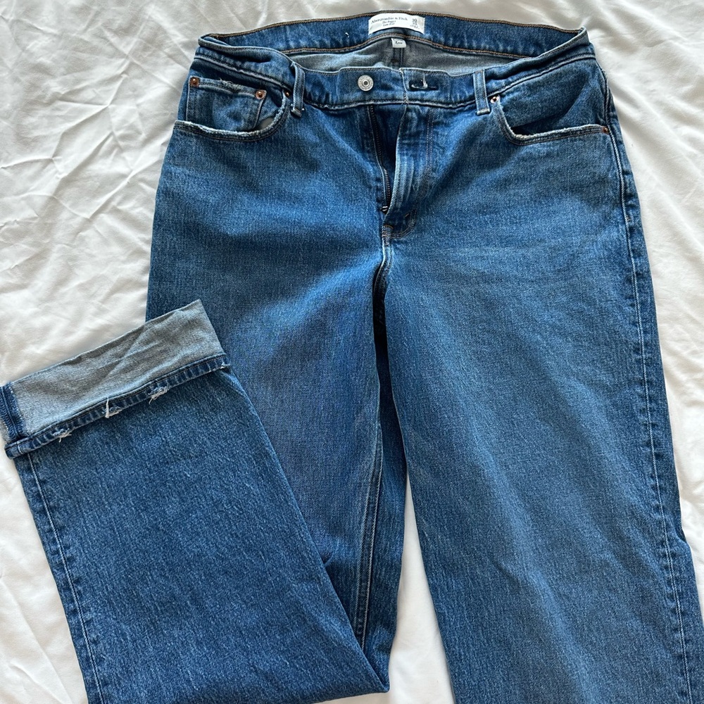 Abercrombie & Fitch Blue Straight Leg Jeans